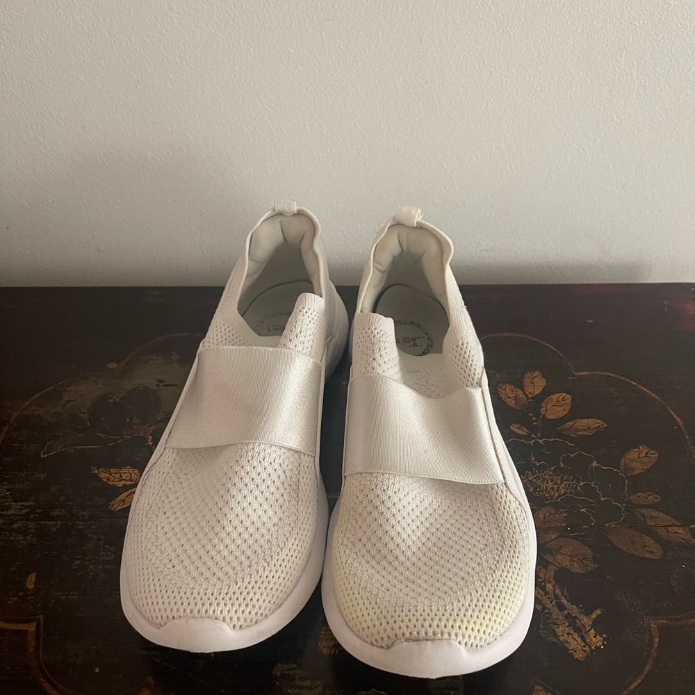 Women's White Slip-On Athletic Shoes